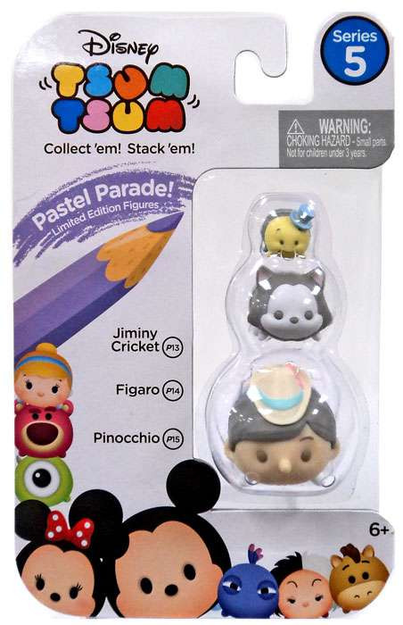 PEEK A BOO TOY ギギグ GIGIGU Pastel Parade Disney Tsum Tsum Series 5 Pastel Parade Jiminy Cricket, Figaro