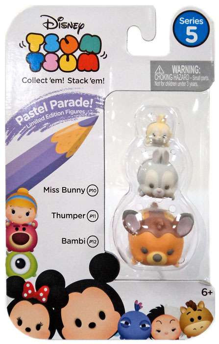 Tsumu様SET Disney Tsum Tsum Series 5 Pastel Parade Miss Bunny, Thumper Bambi