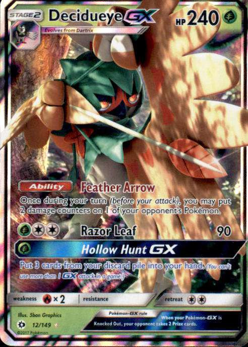 decidueye gx pokemon card price Pokemem SM37 Decidueye GX Premium Collection Box Jumbo Promo: Buy Online at Best in UAE Captured in a crystal Decidueye GX SV47/SV94 Hidden Fates