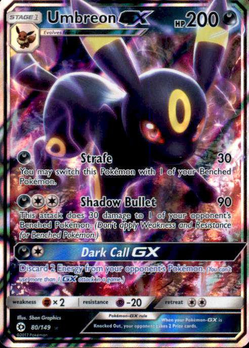 Umbreon 80 HP ポケモンカード Pokemon Sun Moon Sun Moon Base Set Single Card Ultra Rare