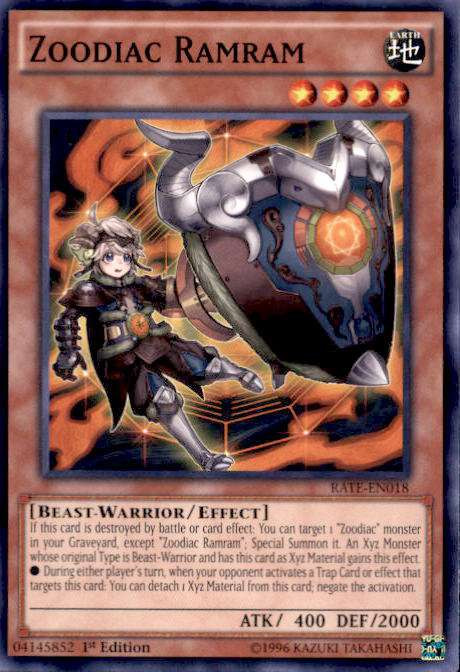 zoodiac cards yugioh Konami Ratpier - RATE-EN014 - Super Rare - 1st Edition - Collectible Card - Near Mint Warrior and has this card as Xyz Material gains this effect CoreTCG - Zoodiac Barrage (PCR)