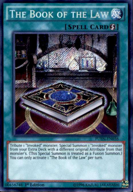 YuGiOh Fusion Enforcers Single Card Secret Rare The Book of the Law  FUEN-EN036 - ToyWiz