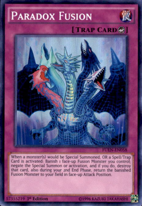 YuGiOh Fusion Enforcers Single Card Super Rare Paradox Fusion FUEN ...