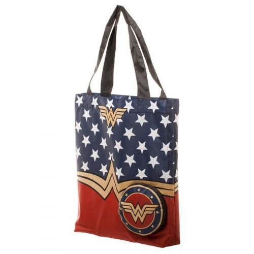 DC Wonder Woman Packable Tote Bag Apparel Bioworld - ToyWiz