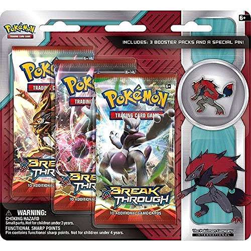Pokemon XY BREAKthrough Zoroark Pin Collection 3 Booster