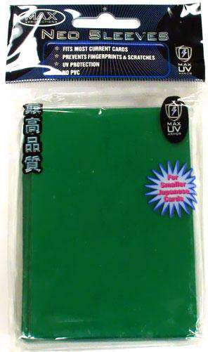 Card Supplies Neo Sleeves Flat Green Small Card Sleeves 50 Count MAX  Protection - ToyWiz