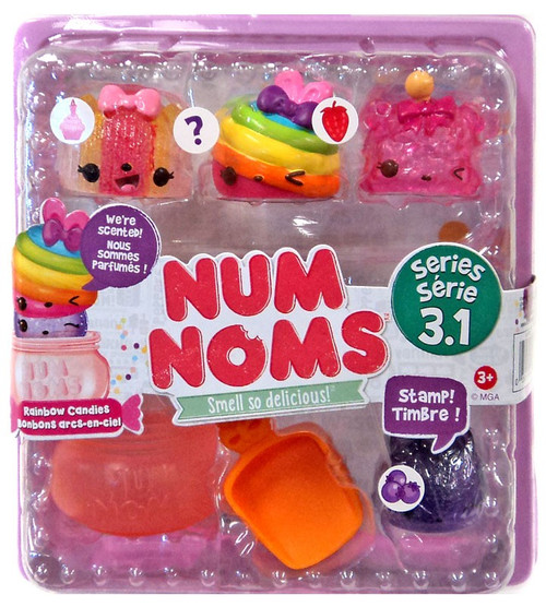 NUM NOMS Starter Pack Series 3 Rainbow Candies Toy Unboxing Review