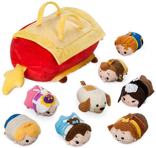 Disney Tsum Tsum Beauty and the Beast Exclusive 3.5-Inch Set of 8 Mini  Plush & Bag