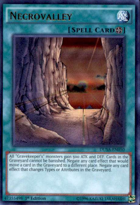 necrovalley yugioh deck gravekeeper list GRAVEKEEPER EDISON FORMAT RECRUITER ROYAL TRIBUTE YUGIOH DECK and/or Effect Monster Cards that involve Graveyards are negated and neither player can remove cards in the Graveyard from play YuGiOh Maximum Gold Single Card
