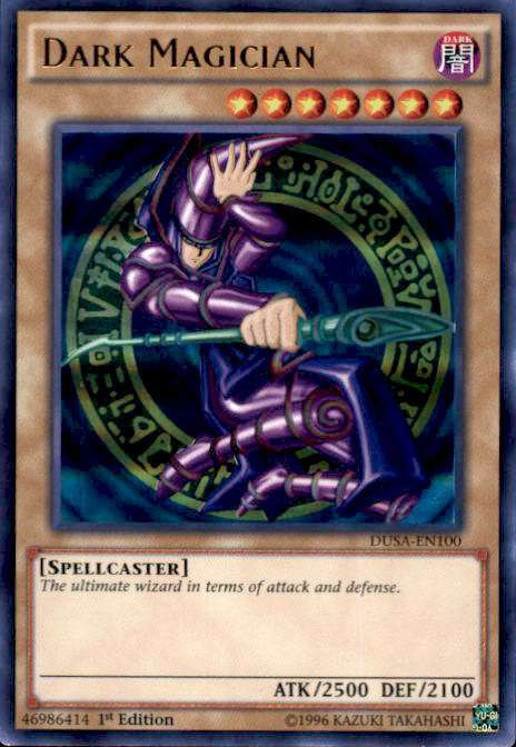 yugioh duelist saga single card ultra rare dark magician minimal business card