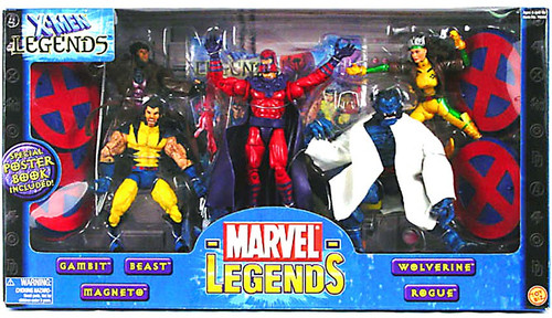 Marvel X-Men Marvel Legends Gambit, Beast, Magneto, Wolverine