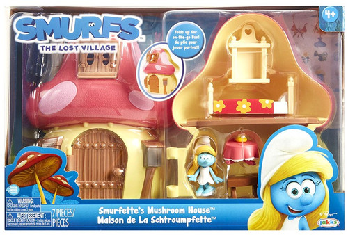 The Smurfs The Lost Village Smurfettes Mushroom House Figure