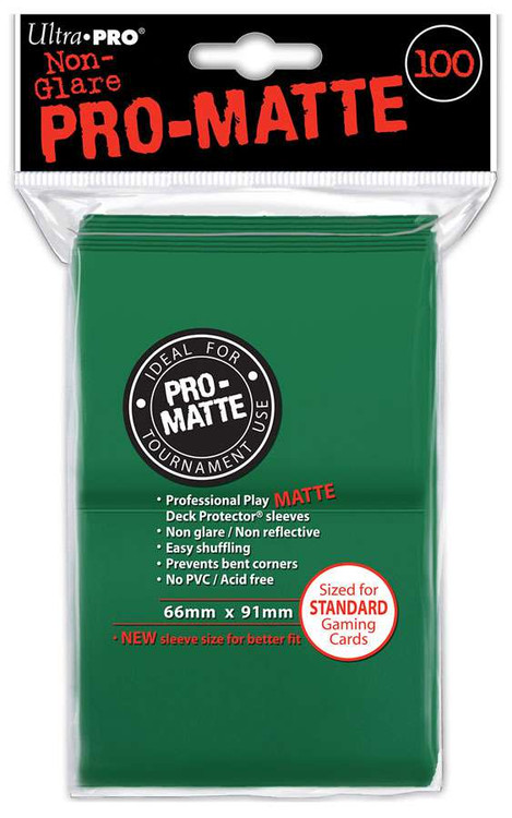 ultra pro card sleeves matte - PRO-Matte Standard (100) 50 count pack Ultra Pro Matte Small Trading