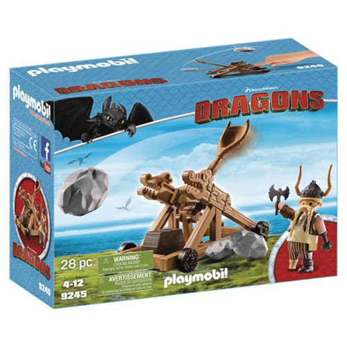 sæt princip Overflødig Playmobil Dragons How to Train Your Dragon Gobber with Catapult Set 9245 -  ToyWiz