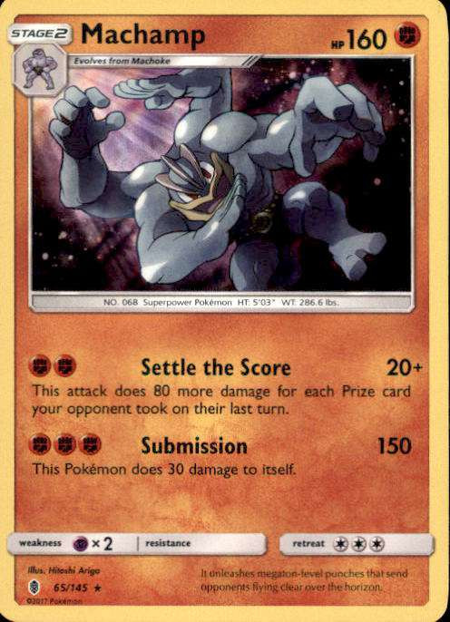 Pokemon Trading Card Game Sun Moon Guardians Rising Single Card Rare Holo  Machamp 65 - ToyWiz