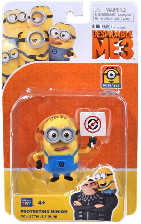 Minions Protesting Despicable Me 3 Protesting Minion 3 Action Figure Think Way - ToyWiz