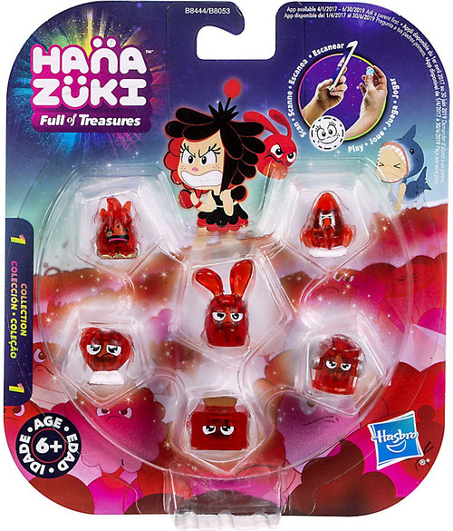 Hanazuki Full of Treasures Series 1 Red Feisty 6-Pack Hasbro Toys