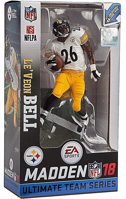 McFarlane Toys NFL Pittsburgh Steelers Sports Picks Football Series 35 LeVeon  Bell Action Figure Bumblebee Striped Jersey Variant - ToyWiz