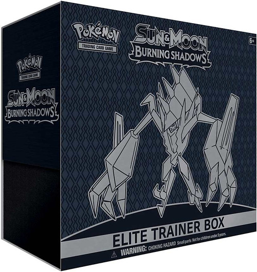 Pokemon Sun & Moon Burning Shadows Necrozma Elite Trainer Box [8 Booster  Packs, 65 Card Sleeves, 45 Energy Cards & More]