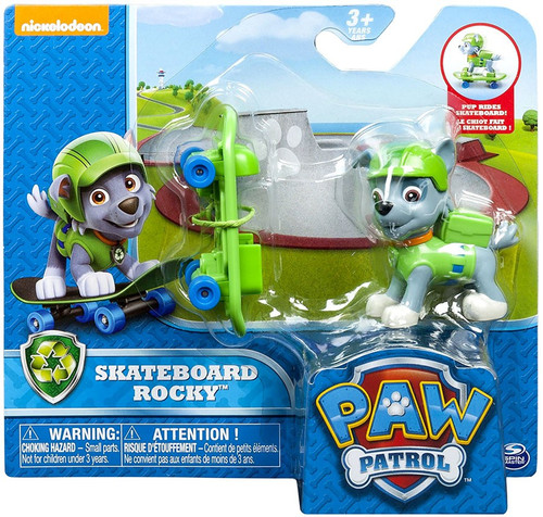 Paw Patrol Skateboard Rocky Figure Spin Master - ToyWiz