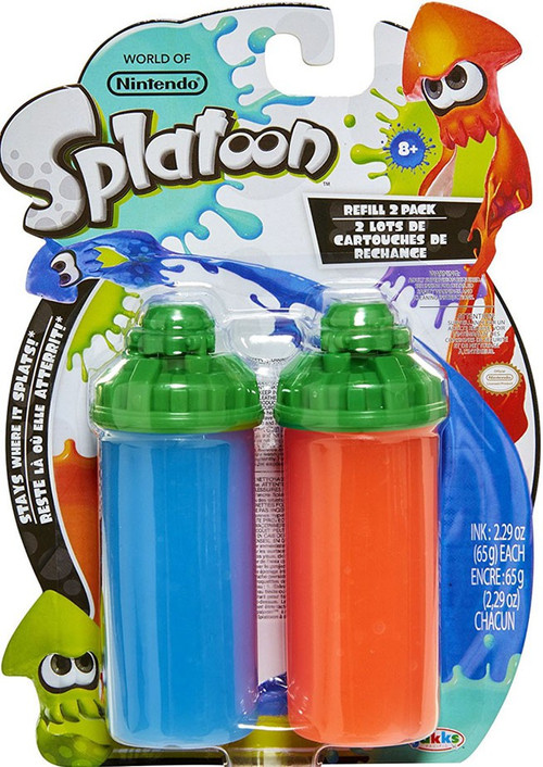 Splatoon Ink Container Splatoon Splattershot Blue Orange Refill Pack Jakks Pacific - ToyWiz