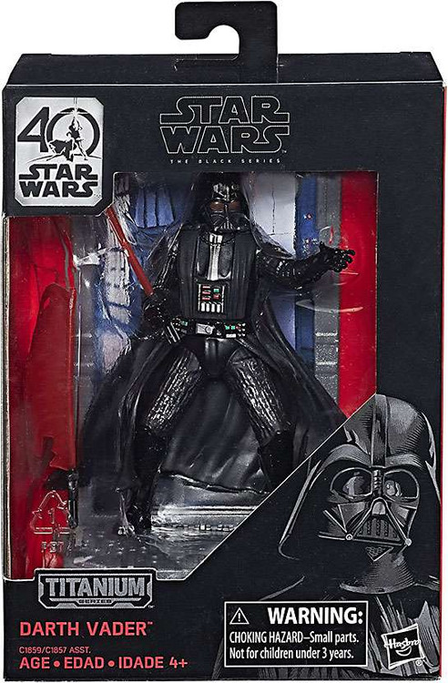 Disney Star Wars A New Hope 40th Anniversary Black Titanium Darth Vader Die  Cast Action Figure [Damaged Package]