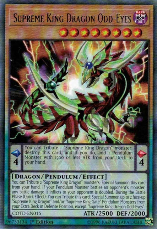 yugioh supreme king deck Complete Custom for Yu-Gi-Oh! ARC-V when your opponent adds a card(s) from their Deck to their hand (except during the Draw Phase or the Damage Step) Supreme King Deck Breakdown |