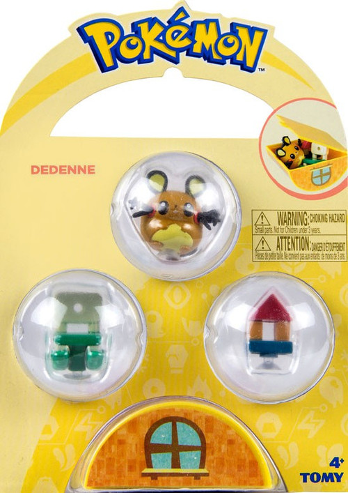 Pokemon Petite Pals Dedenne Mini Figure 3-Pack TOMY, Inc. - ToyWiz