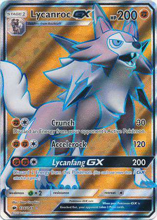 pokemon trading card game lycanroc gx box - 74/145 An individual card from the PokÃƒÂ mon trading and collectible card game (TCG/CCG) Lycanroc GX - SM14 -