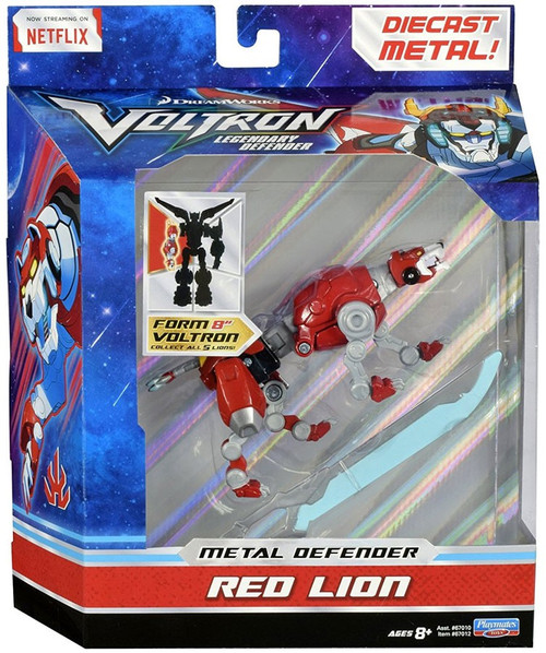 Voltron Legendary Defender Metal Defender Red Lion Diecast Action