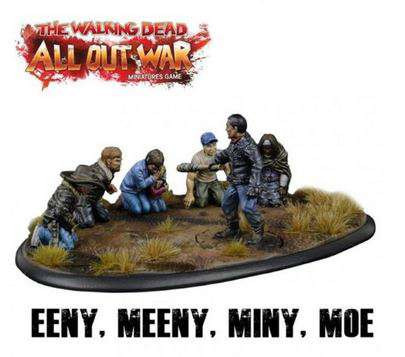 The Walking Dead Walking Dead All Out War Miniature Game Eeny Meeny Miny Moe Collectors Resin Diorama Skybound Mantic Toywiz