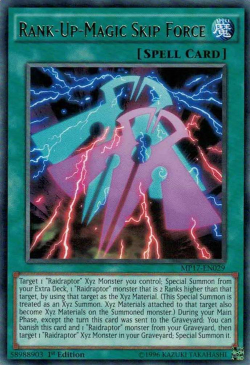 Mega Skip Card YuGiOh 2017 Mega-Tin Mega Pack Single Card Rare Rank-Up-Magic Skip ...
