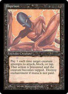 mtg imprison card Magic The Gathering Legends Single Card Rare Imprison Slightly Played