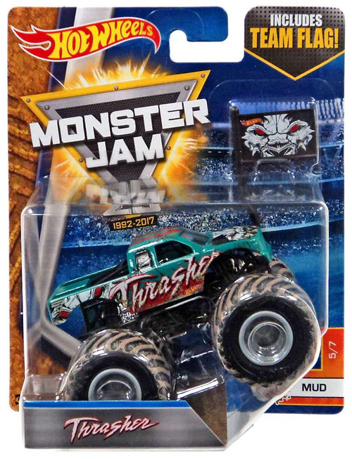 Hot Wheels Monster Jam 25 Thrasher 164 Diecast Car 57 Mud Mattel