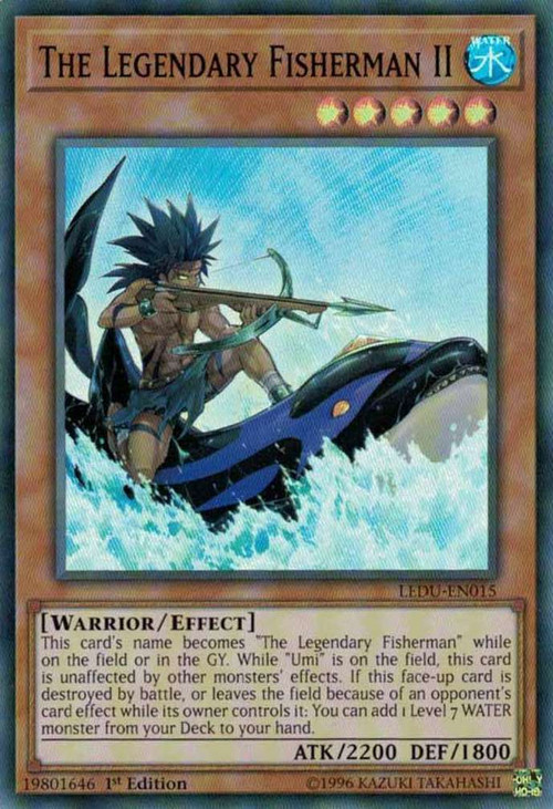 YuGiOh Trading Card Game Legendary Duelists Single Card Super Rare The Legendary  Fisherman II LEDU-EN015 - ToyWiz
