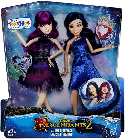 Lot of 3 Disney Descendants Dolls: 2 Evie & a Mal Isle of The Lost