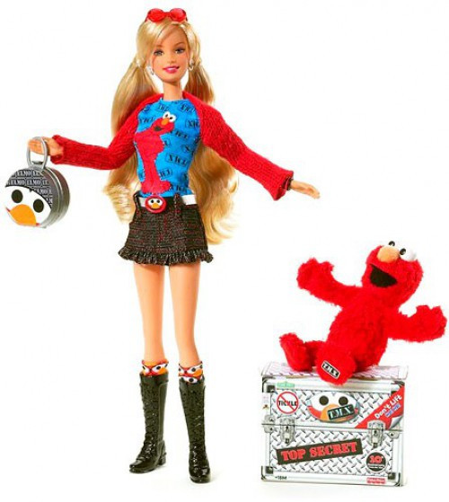Fisher Price Tickle Me Elmo Barbie with Mini Tickle Me Elmo TMX