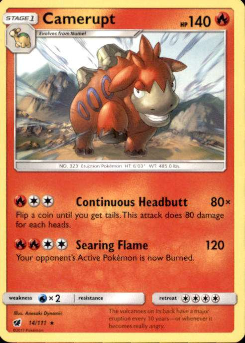 camerupt pokemon card Mega Camerupt ex Mega Evolution MEG 022/132, NM Pokemon Card