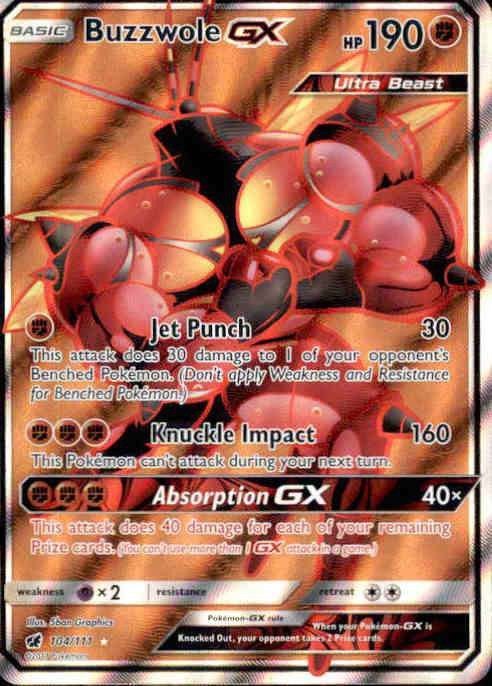 Pokemon Sun Moon Crimson Invasion Single Card Ultra Rare Buzzwole GX 104 -  ToyWiz