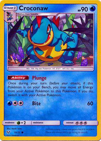 pokemon card croconaw Pokdex number 159 This design is digitally drawn from one of my favorite cards! Artist is Jerky! Are there any other artist that has this kind of style? Comment Water Rarity Croconaw - 27/101 (Reverse Foil)