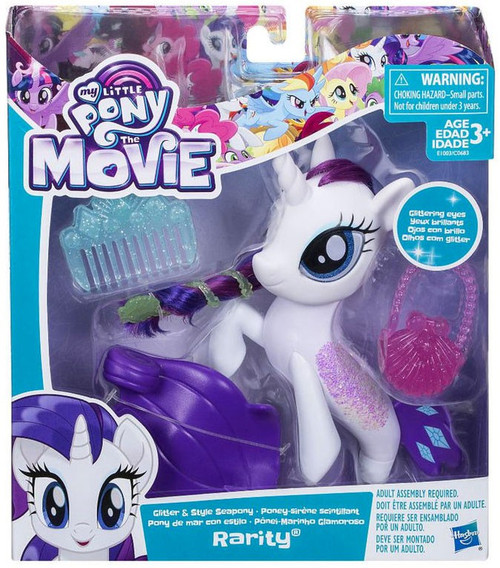 My Little Pony The Movie Rarity Glitter Seapony 6 Figure Hasbro Toys ...