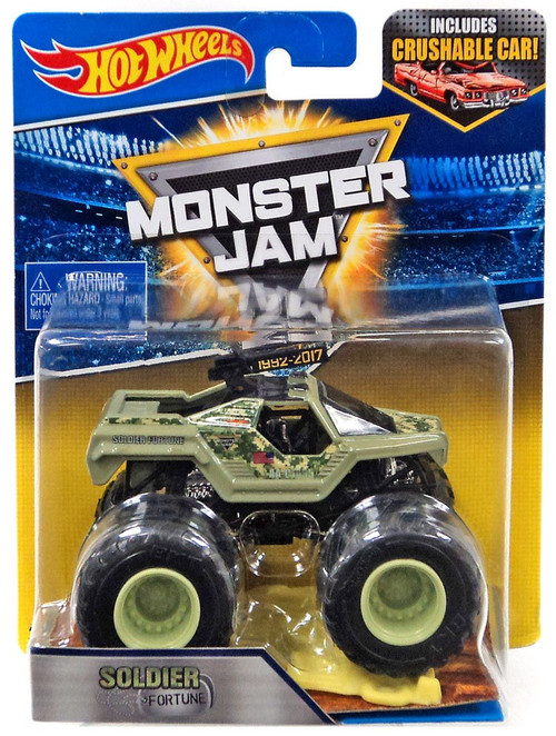 Hot Monster Jam 25 Soldier 164 Diecast Car Crushable Car Mattel Toys - ToyWiz