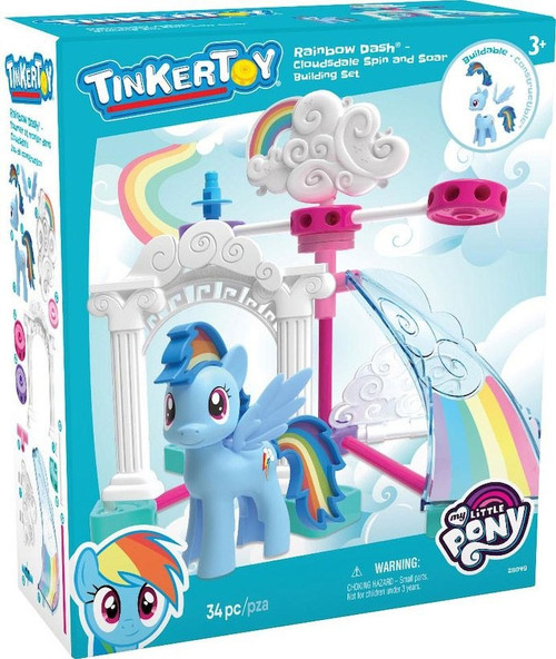 KNEX Tinker Toy My Little Pony Rainbow Dash Cloudsdale Spin Soar 
