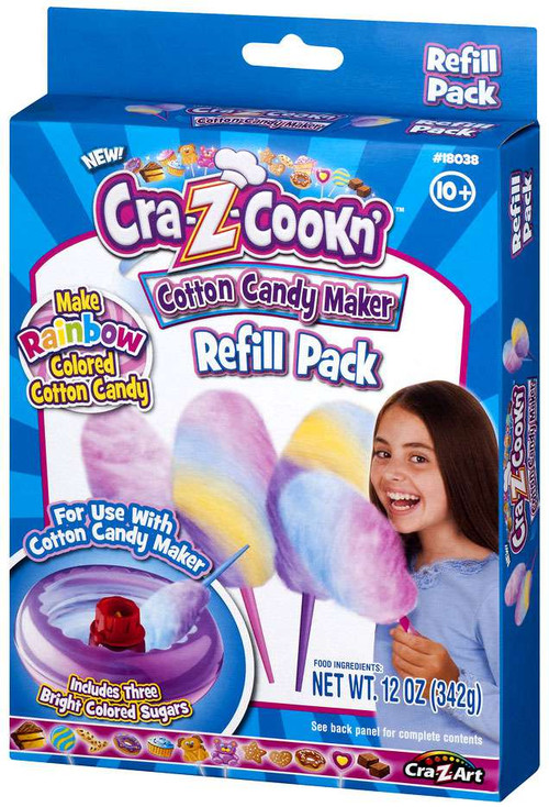 CraZCookn Cotton Candy Maker Refill Pack Rainbow CraZArt ToyWiz