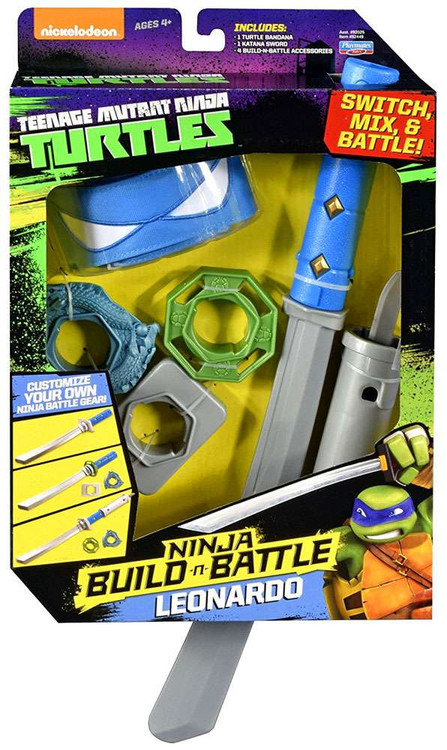 Teenage Mutant Ninja Turtles Ninja Build-n-Battle Leonardo Roleplay Set ...