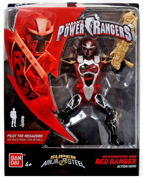BANDAI Power Rangers Ninja Steel - Action Figure Ranger Rosso 30 Cm