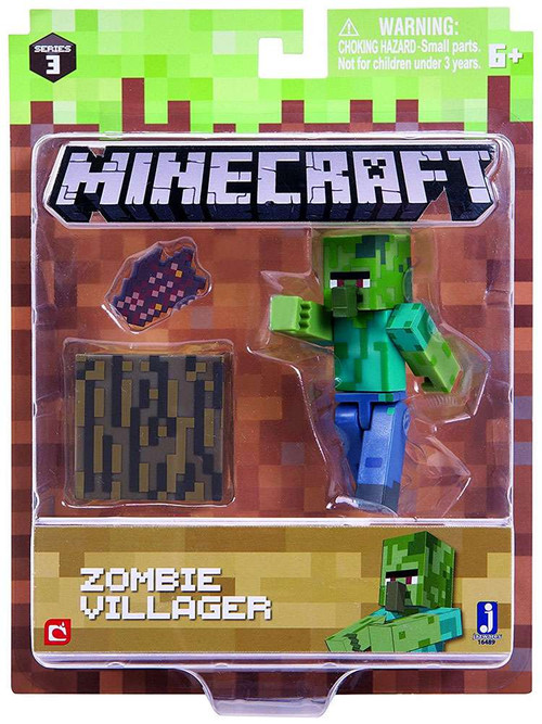 Minecraft Series 3 Zombie Villager Action Figure Set