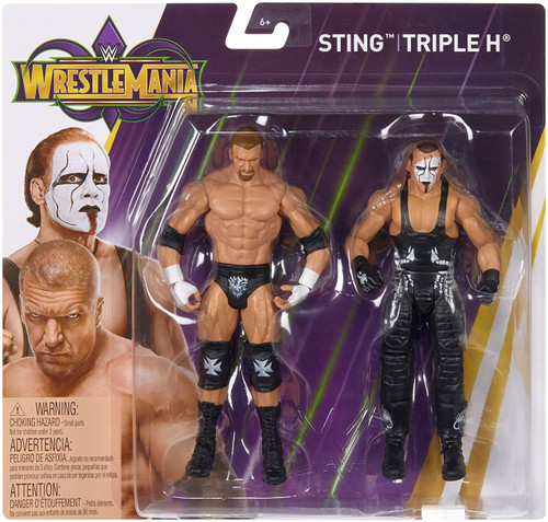 WWE Wrestling Battle Pack WrestleMania 34 Sting Triple H 6 Action