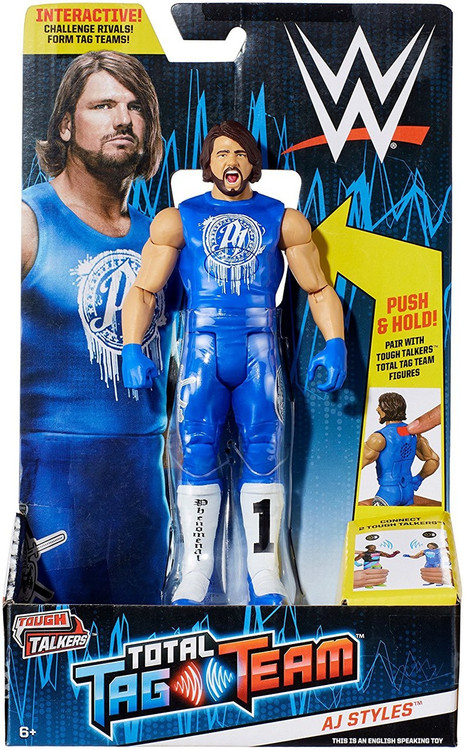 WWE Wrestling Tough Talkers Total Tag Team AJ Styles 6 Action