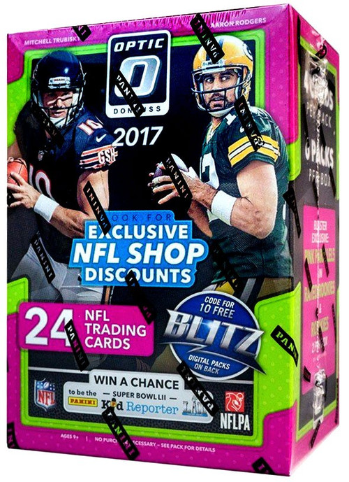 Nfl Panini 2017 Donruss Optic Football Trading Card Blaster Box 6 Packs 1 Rookie Threads Memorabilia Card Toywiz - arena football 4 roblox code